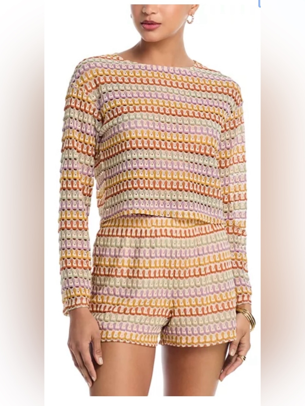 NWT Aqua x Bloomingdale’s 2-Piece Knit Set | XS Top + XXS Shorts